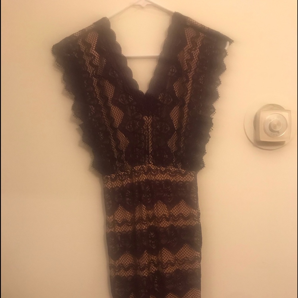 Purple and nude dress